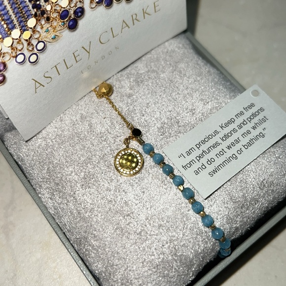 NEW Astley Clarke Vermeil 18K Sterling Silver Bracelet Adjustable Blue Spinel - Picture 5 of 6